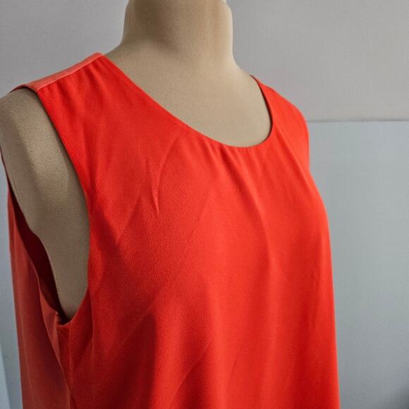 Vince Camuto Top Womens XL Two-Toned Orange Asymmetric Lagenlook Layered Tiered - Picture 6 of 14